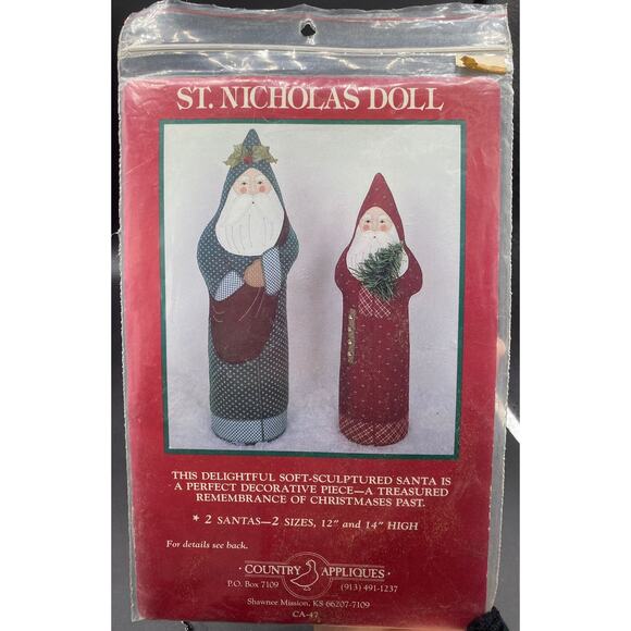 St. Nicholas Old Fashion Santa Claus Doll Sewing Pattern - Picture 1 of 2